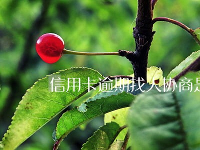 信用卡逾期找人协商是不是真的 信用卡逾期找人协商是不是真的
