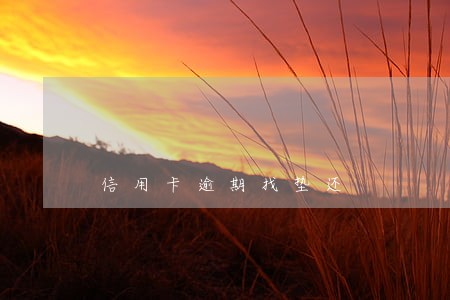 信用卡逾期找垫还 信用卡逾期找垫还
