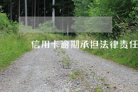 信用卡逾期承担法律责任 信用卡逾期承担法律责任
