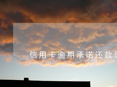 信用卡逾期承诺还款录音