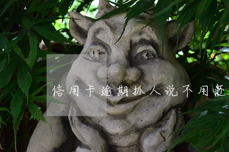 信用卡逾期抓人说不用还了