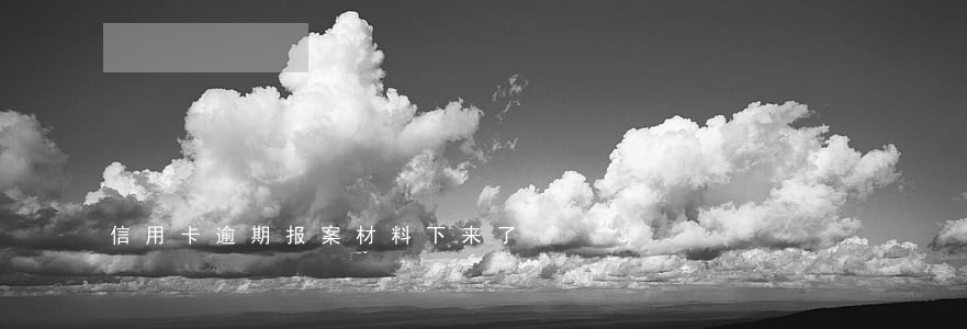 信用卡逾期报案材料下来了