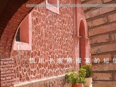 信用卡逾期报案的短信 信用卡逾期报案的短信