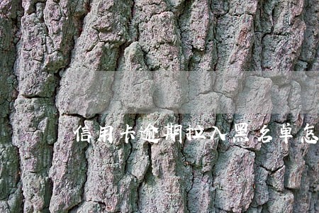 信用卡逾期拉入黑名单怎么办 信用卡逾期拉入黑名单怎么办