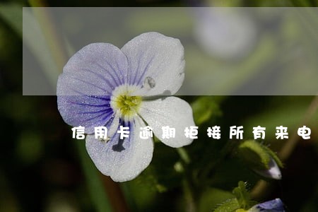 信用卡逾期拒接所有来电 信用卡逾期拒接所有来电