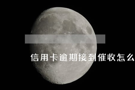 信用卡逾期接到催收怎么说好