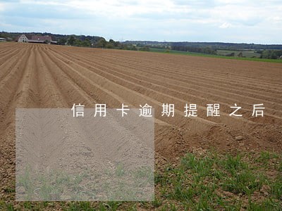 信用卡逾期提醒之后 信用卡逾期提醒之后