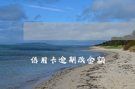 信用卡逾期改金额 信用卡逾期改金额