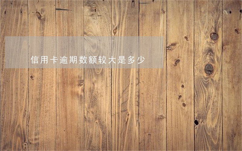 信用卡逾期数额较大是多少 信用卡逾期数额较大是多少