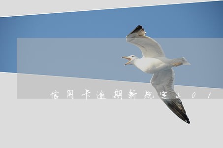 信用卡逾期新规定2019 信用卡逾期新规定2019