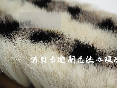 信用卡逾期无法办理现金分期