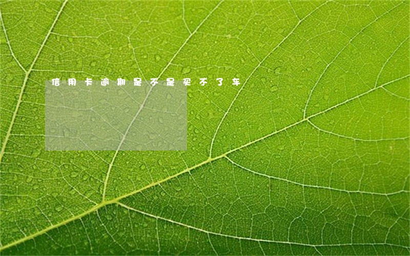 信用卡逾期是不是买不了车 信用卡逾期是不是买不了车