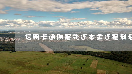 信用卡逾期是先还本金还是利息
