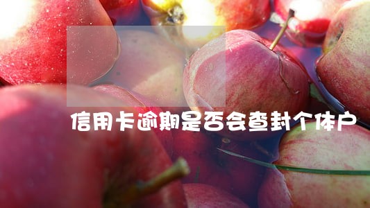 信用卡逾期是否会查封个体户 信用卡逾期是否会查封个体户