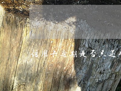信用卡逾期是否只还本金