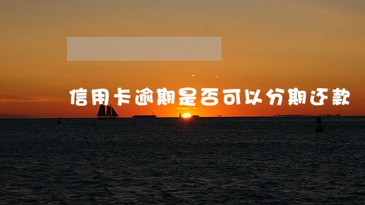 信用卡逾期是否可以分期还款 信用卡逾期是否可以分期还款