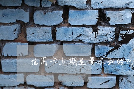 信用卡逾期是看不到的吗 信用卡逾期是看不到的吗