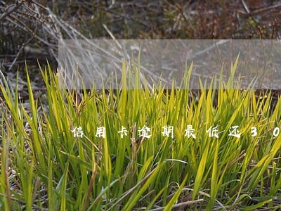 信用卡逾期最低还30 信用卡逾期最低还30