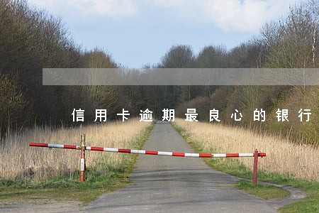 信用卡逾期最良心的银行 信用卡逾期最良心的银行