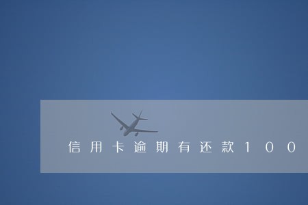 信用卡逾期有还款100