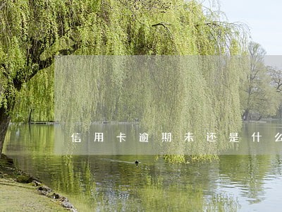 信用卡逾期未还是什么意思