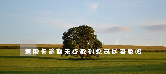 信用卡逾期未还款利息可以减免吗
