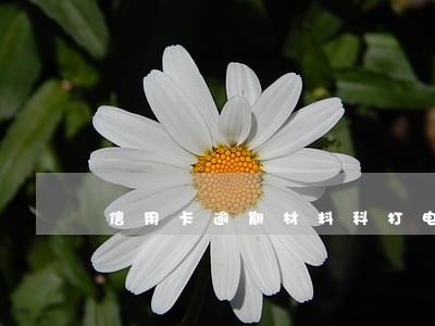 信用卡逾期材料科打电话