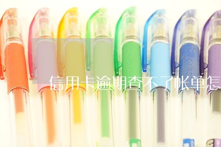 信用卡逾期查不了帐单怎么还