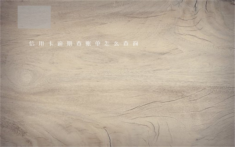 信用卡逾期查账单怎么查询 信用卡逾期查账单怎么查询
