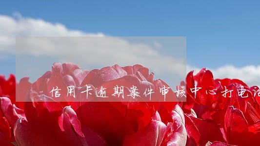 信用卡逾期案件审核中心打电话 信用卡逾期案件审核中心打电话