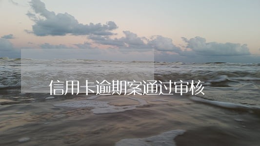 信用卡逾期案通过审核 信用卡逾期案通过审核
