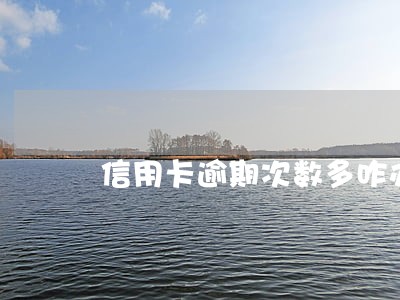 信用卡逾期次数多咋办
