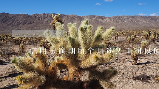 信用卡逾期每个月还2千可以吗