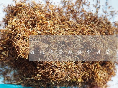 信用卡逾期每个月还多少合适 信用卡逾期每个月还多少合适