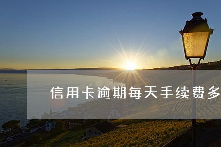 信用卡逾期每天手续费多少钱