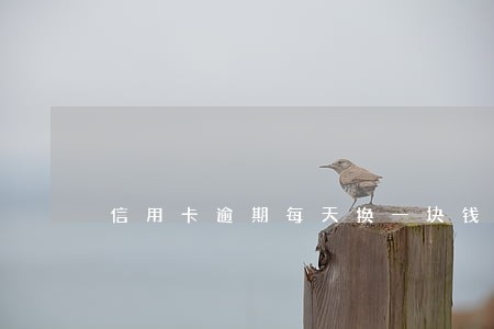 信用卡逾期每天换一块钱 信用卡逾期每天换一块钱