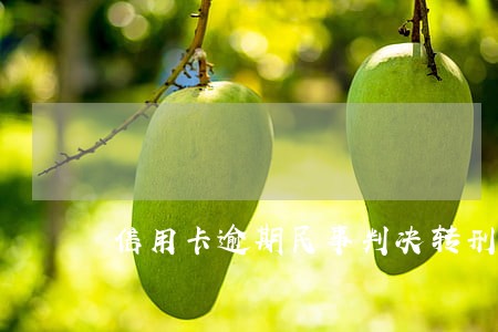 信用卡逾期民事判决转刑事 信用卡逾期民事判决转刑事
