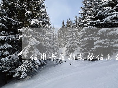 信用卡逾期求助信怎么写