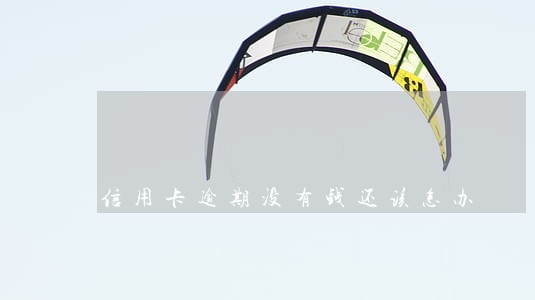 信用卡逾期没有钱还该怎办