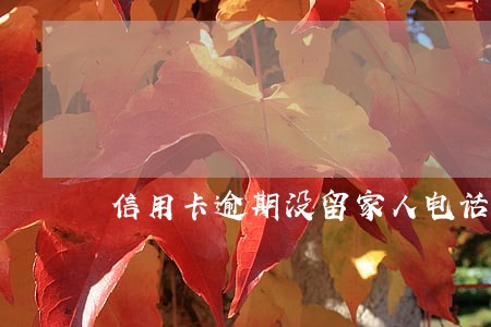 信用卡逾期没留家人电话 信用卡逾期没留家人电话