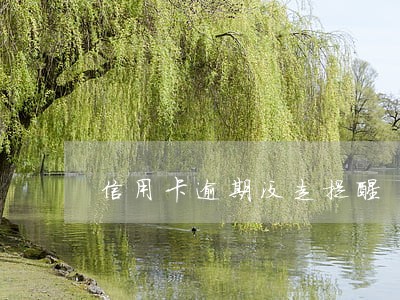 信用卡逾期没走提醒 信用卡逾期没走提醒