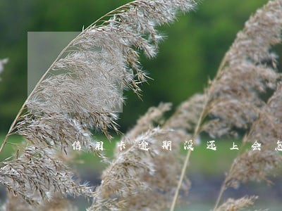 信用卡逾期没还上会怎么样