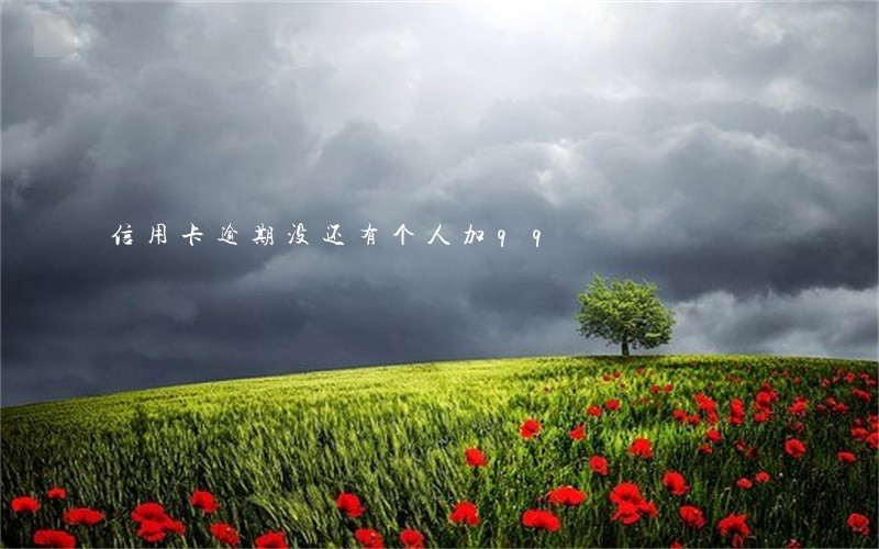 信用卡逾期没还有个人加qq 信用卡逾期没还有个人加qq