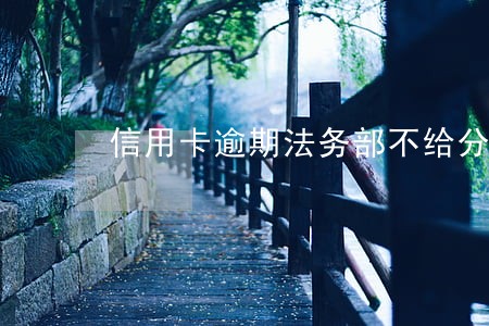 信用卡逾期法务部不给分期 信用卡逾期法务部不给分期