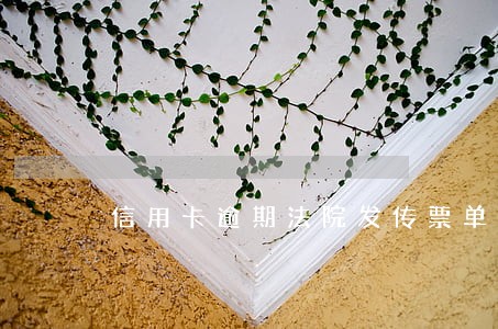 信用卡逾期法院发传票单了怎么办 信用卡逾期法院发传票单了怎么办