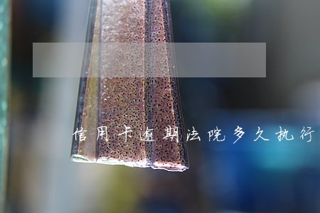 信用卡逾期法院多久执行