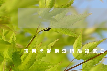 信用卡逾期注销后能洗白吗 信用卡逾期注销后能洗白吗