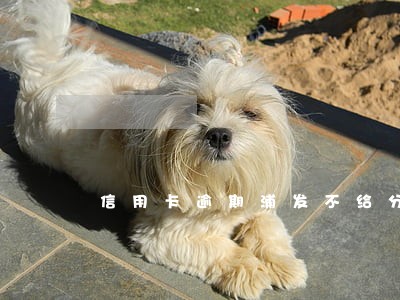 信用卡逾期浦发不给分期