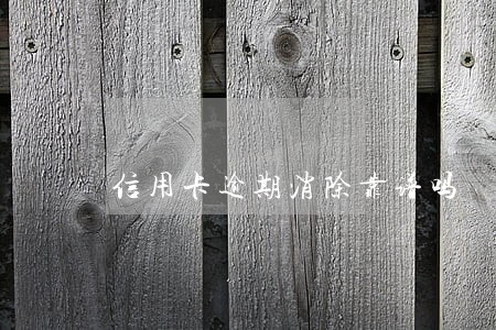 信用卡逾期消除靠谱吗 信用卡逾期消除靠谱吗