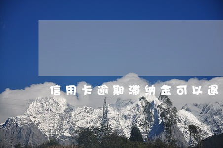信用卡逾期滞纳金可以退回吗 信用卡逾期滞纳金可以退回吗